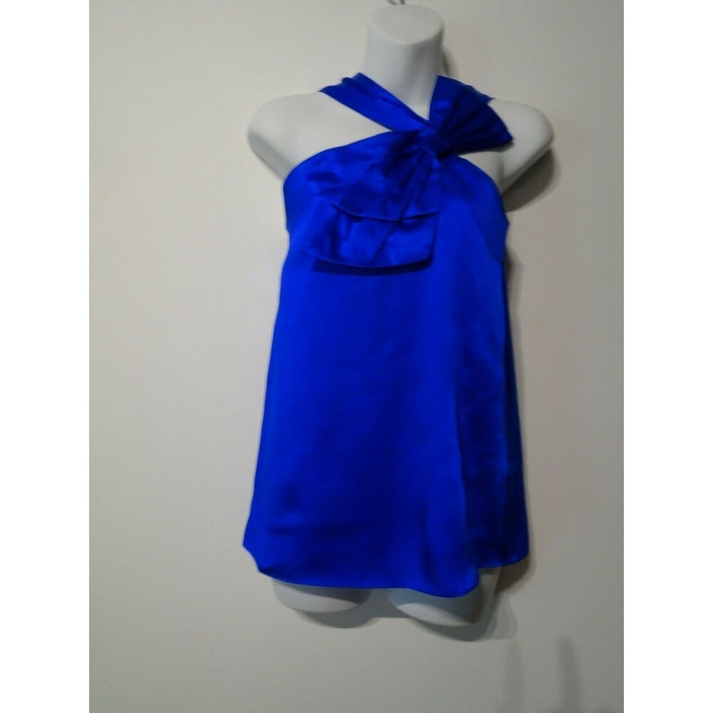 Yumi Kim Women's Bow Silk Two Strap Top Blue XS NWT 129